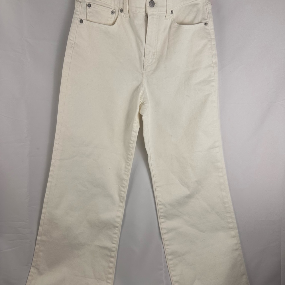 J. Crew Women's Straight Leg Cream Jeans
